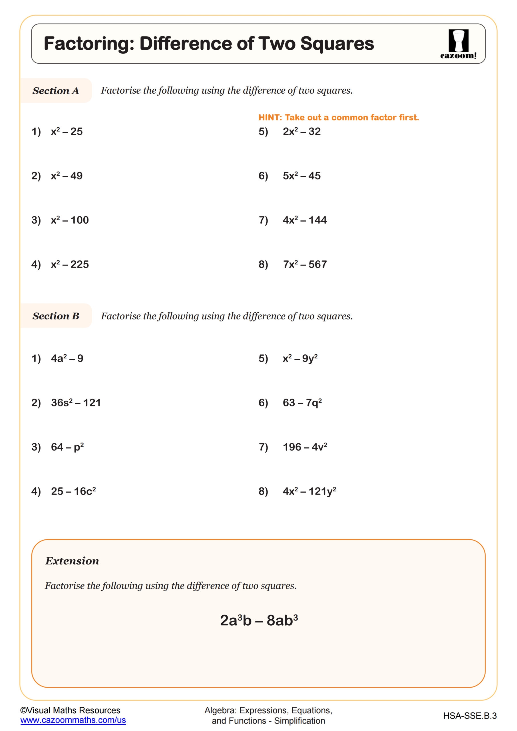 Factoring Trinomials A 1 Worksheet Fun And Engaging Algebra I PDF Worksheets Cazoom Math