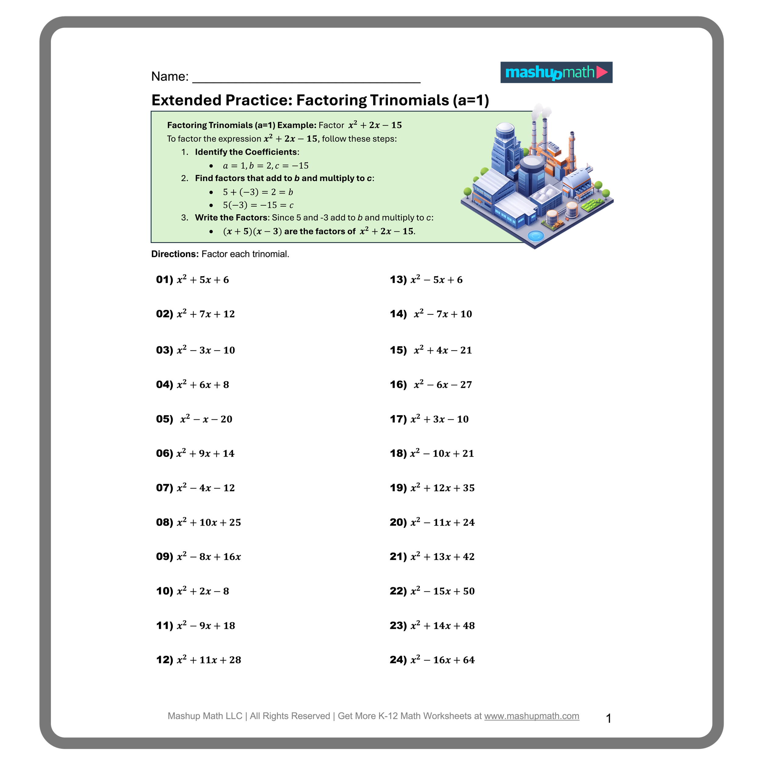 factoring trinomials worksheet with answers factoring trinomials worksheet with answers