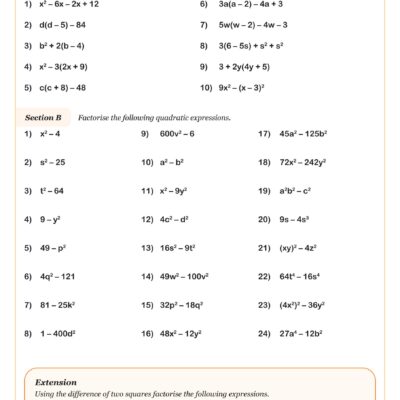 Factoring Trinomials Worksheet PDF Printable Algebra Worksheet Cazoom Math