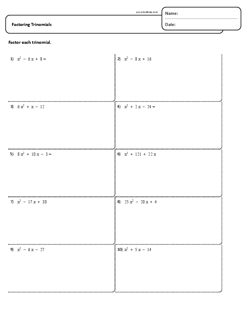 factoring polynomials worksheet pdf