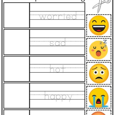 Feelings And Emotions Cut And Paste Worksheet For Children And ESL Students Free PDF Download Ezpzlearn