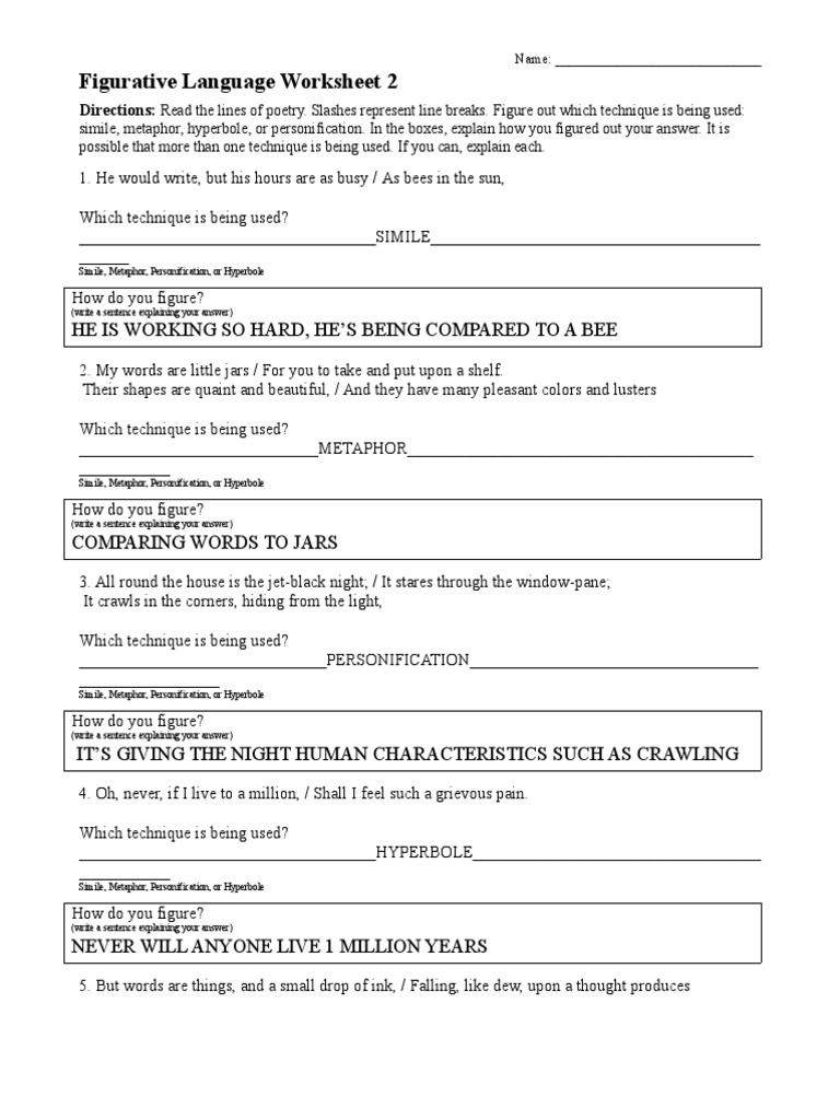 figurative language worksheets with answers pdf figurative language worksheets with answers pdf