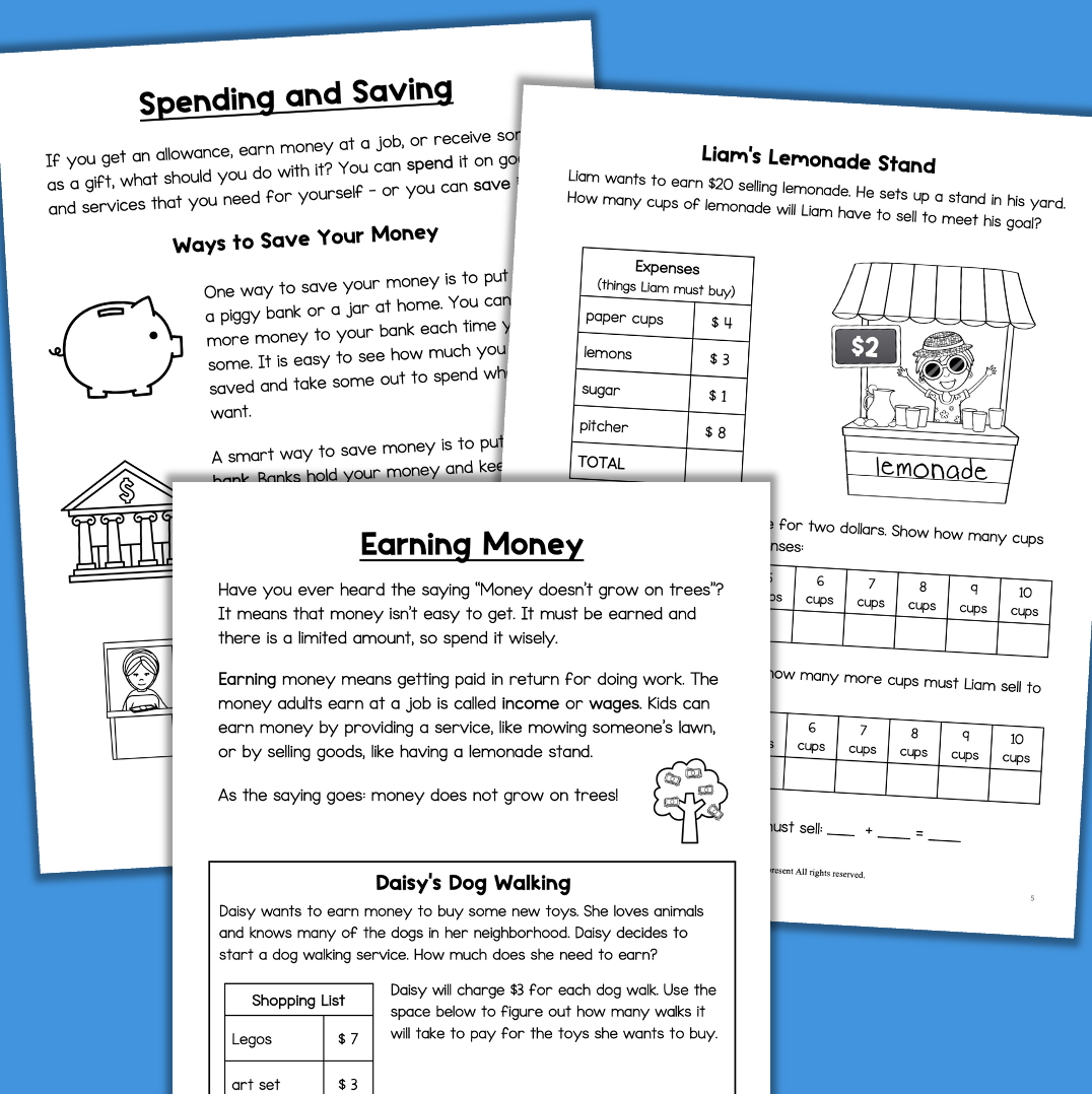 financial literacy worksheets pdf