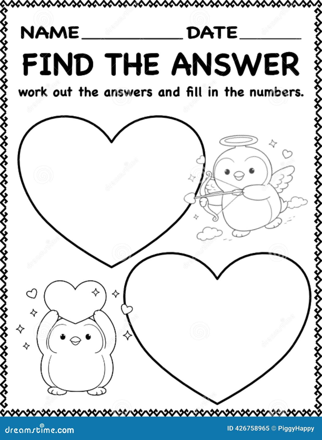Find The Answer Cute Heart Math Worksheet Template Stock Illustration Illustration Of Preschool Worksheet 426758965 Find The Answer Cute Heart Math Worksheet Template Stock Illustration Illustration Of Preschool Worksheet 426758965
