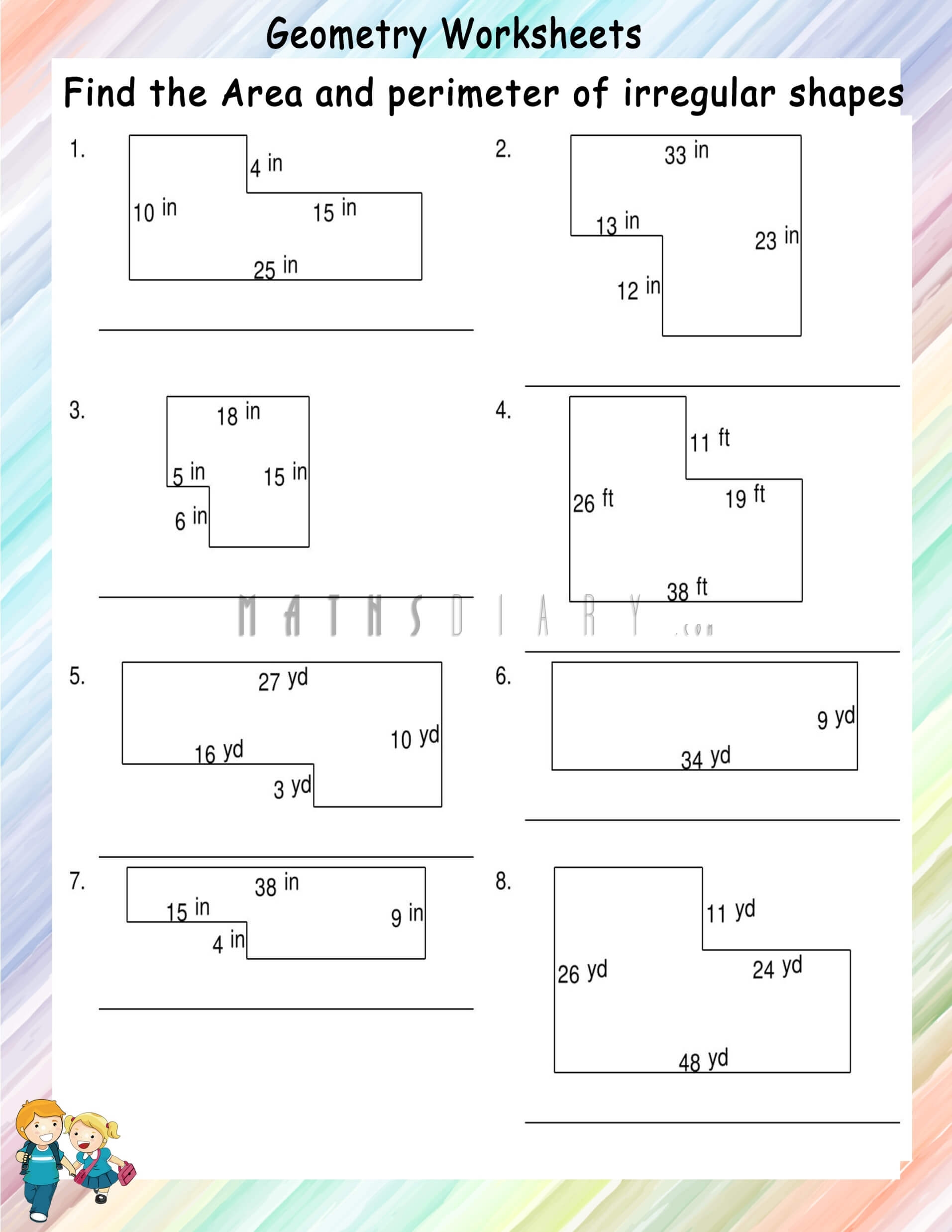area of irregular shapes worksheets pdf area of irregular shapes worksheets pdf