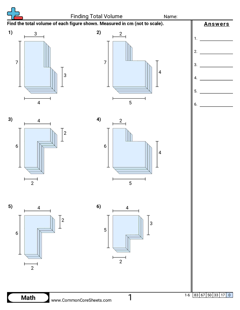volume worksheets pdf