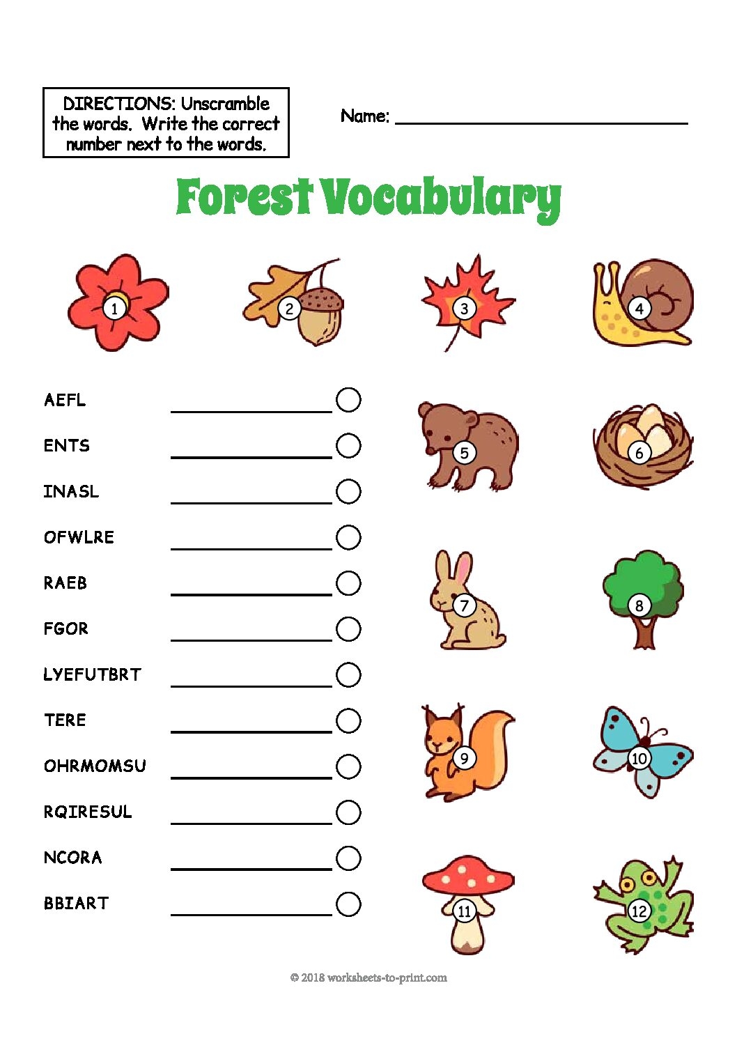 Forest Vocabulary Worksheet Language Advisor Forest Vocabulary Worksheet Language Advisor