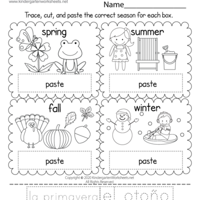 Four Seasons In Spanish Worksheet Free Printable Digital PDF