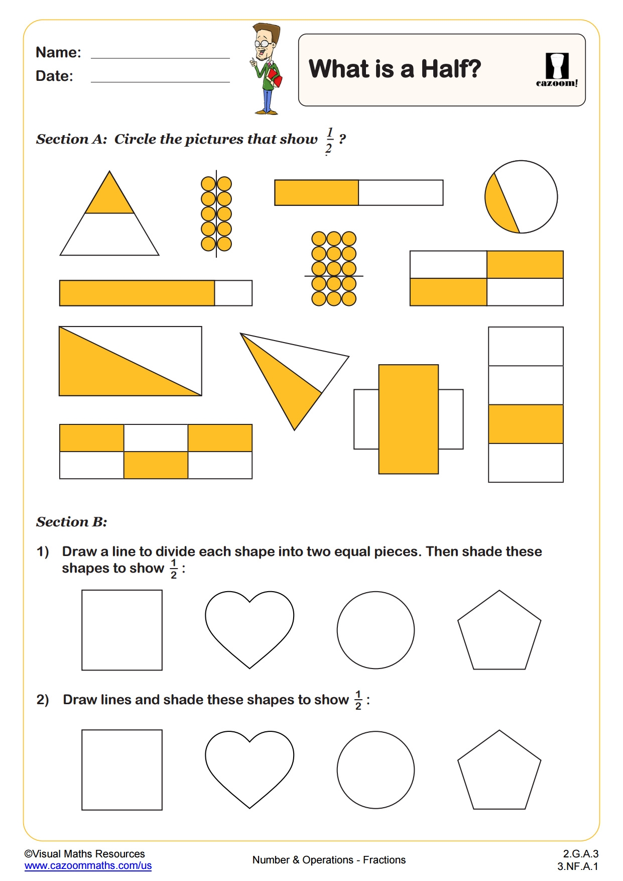Fractions Worksheets Fractions Math Sheets Cazoom Math