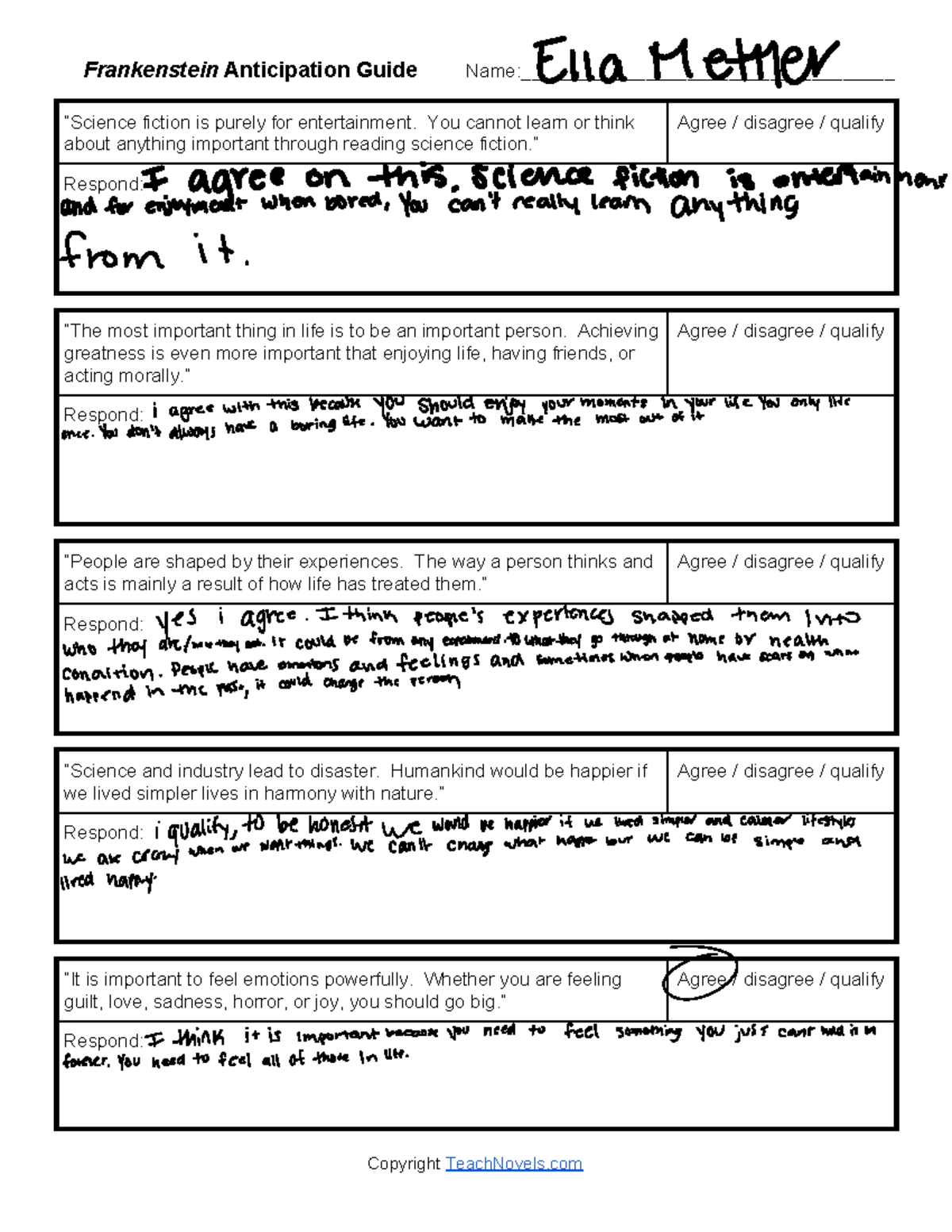 Frankenstein Anticipation Guide Discussion Prompts And Responses Studocu Frankenstein Anticipation Guide Discussion Prompts And Responses Studocu
