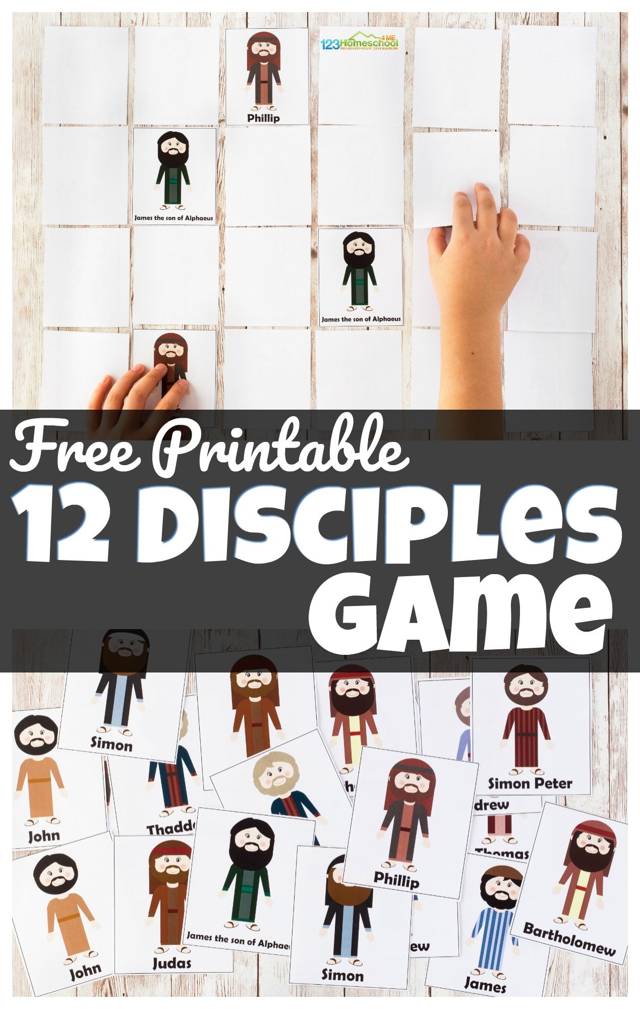 FREE 12 Disciples Memory Game Printables