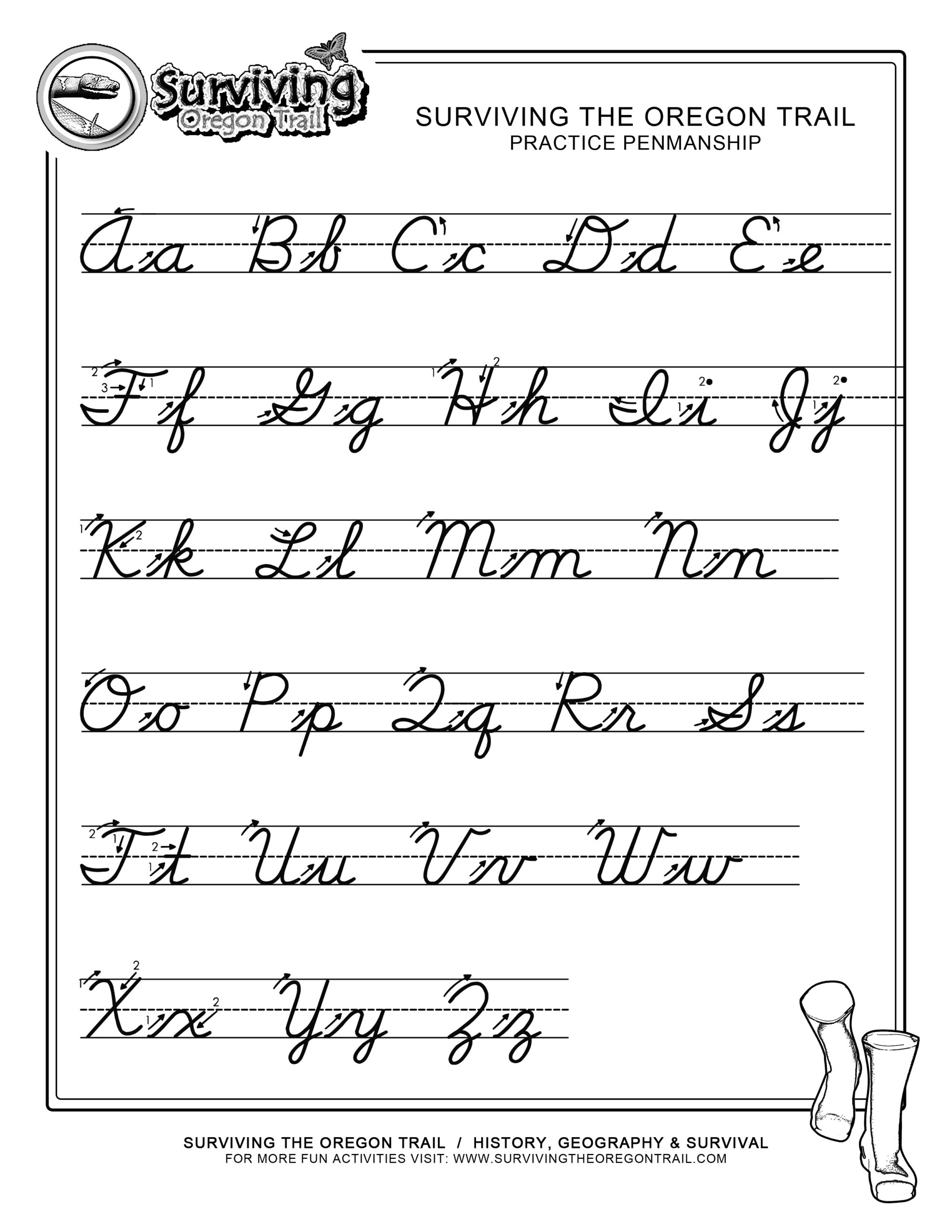 cursive sheets to print