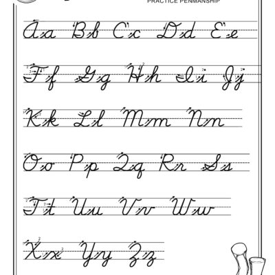 FREE ABC s Cursive Worksheet X Large Surviving The Oregon Trail