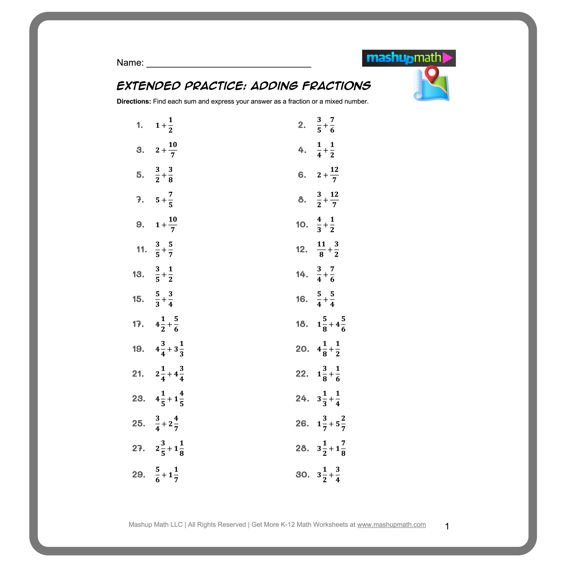 adding subtracting fractions worksheet pdf adding subtracting fractions worksheet pdf