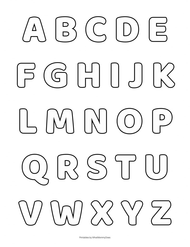 Free Alphabet Printables Letters Worksheets Stencils ABC Flash Cards What Mommy Does