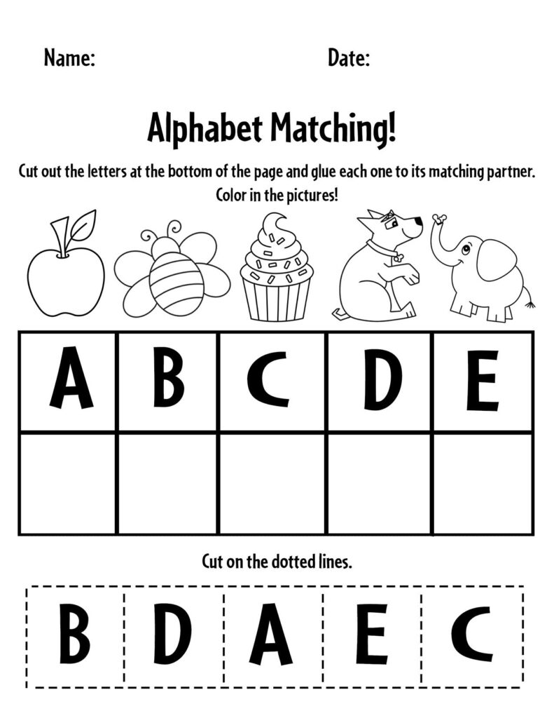 Free Alphabet Worksheets For Preschool A Z Printable ABC Activities The Hollydog Blog