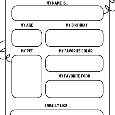 Free And Printable All About Me Worksheet Templates Canva