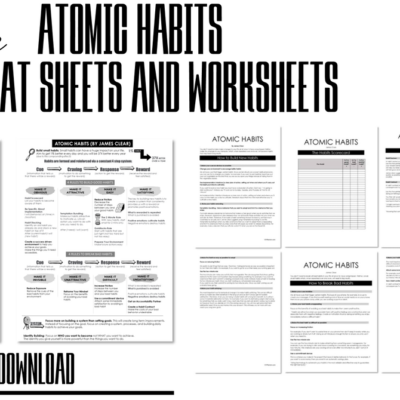 FREE Atomic Habits Cheat Sheet Worksheets Scorecard