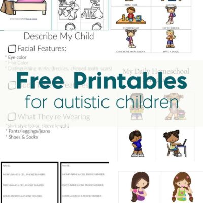 Free Autism Printables Library Visual Schedules Worksheets Social Skills PDFs