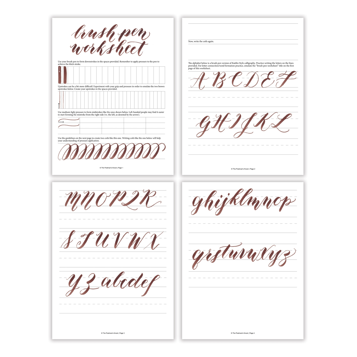 calligraphy worksheets pdf