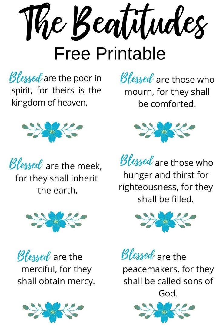 free printable beatitudes worksheet pdf