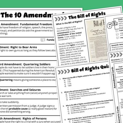Free Bill Of Rights Worksheet Bundle