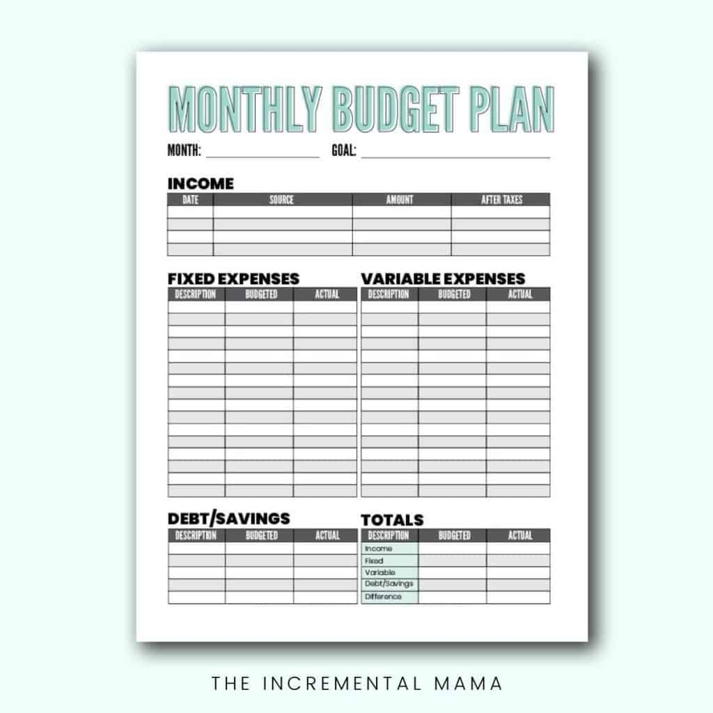 best free printable budget worksheet pdf