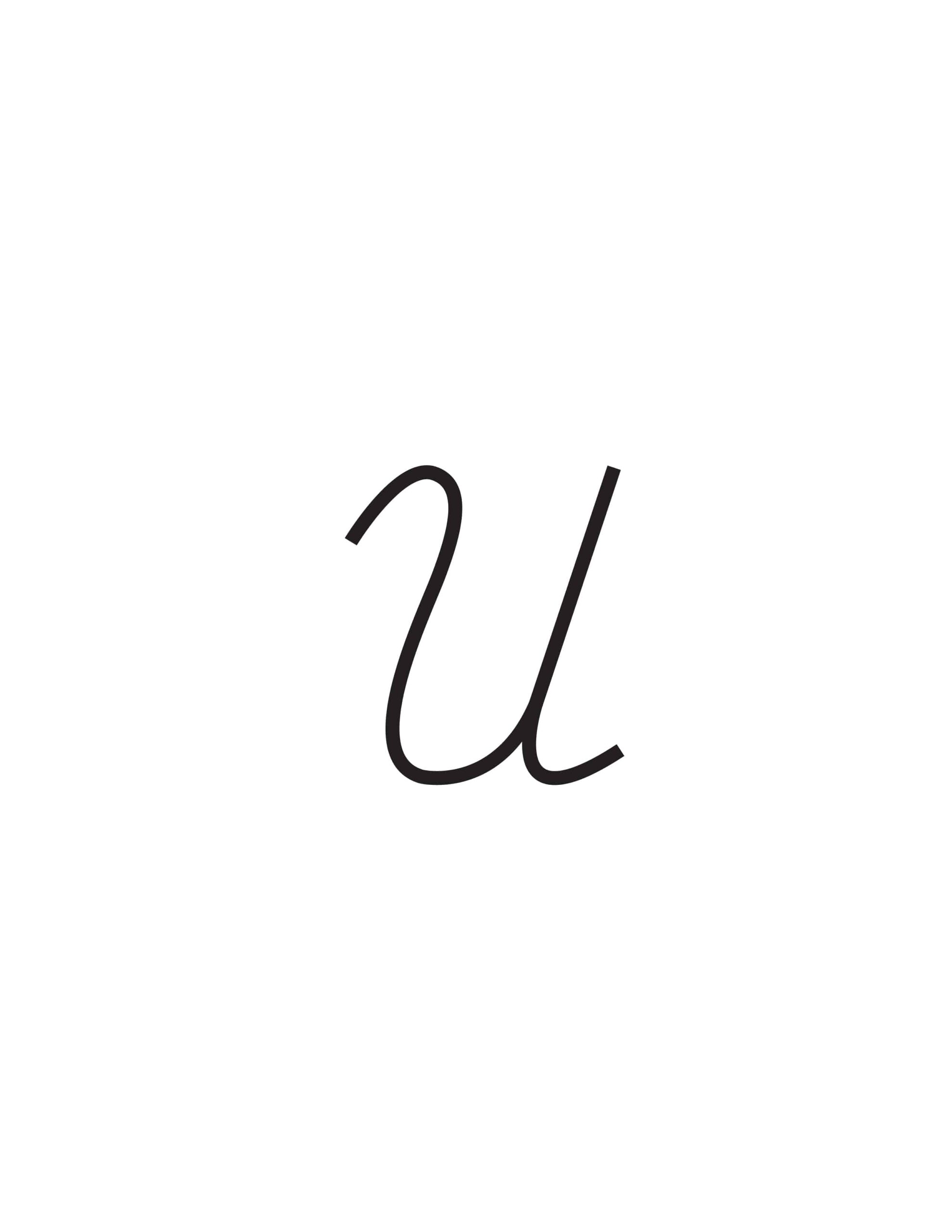 Free Cursive Letters Printable Capital U