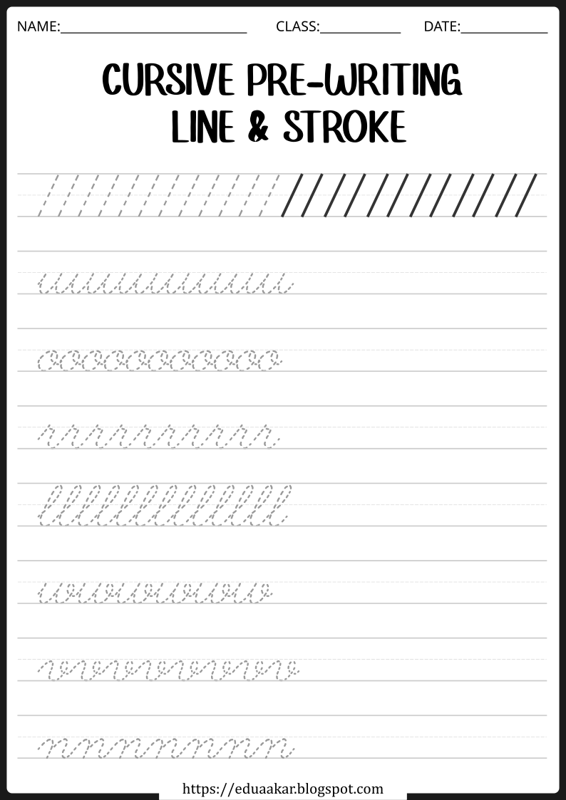 Free Cursive Writing Worksheets For Kids