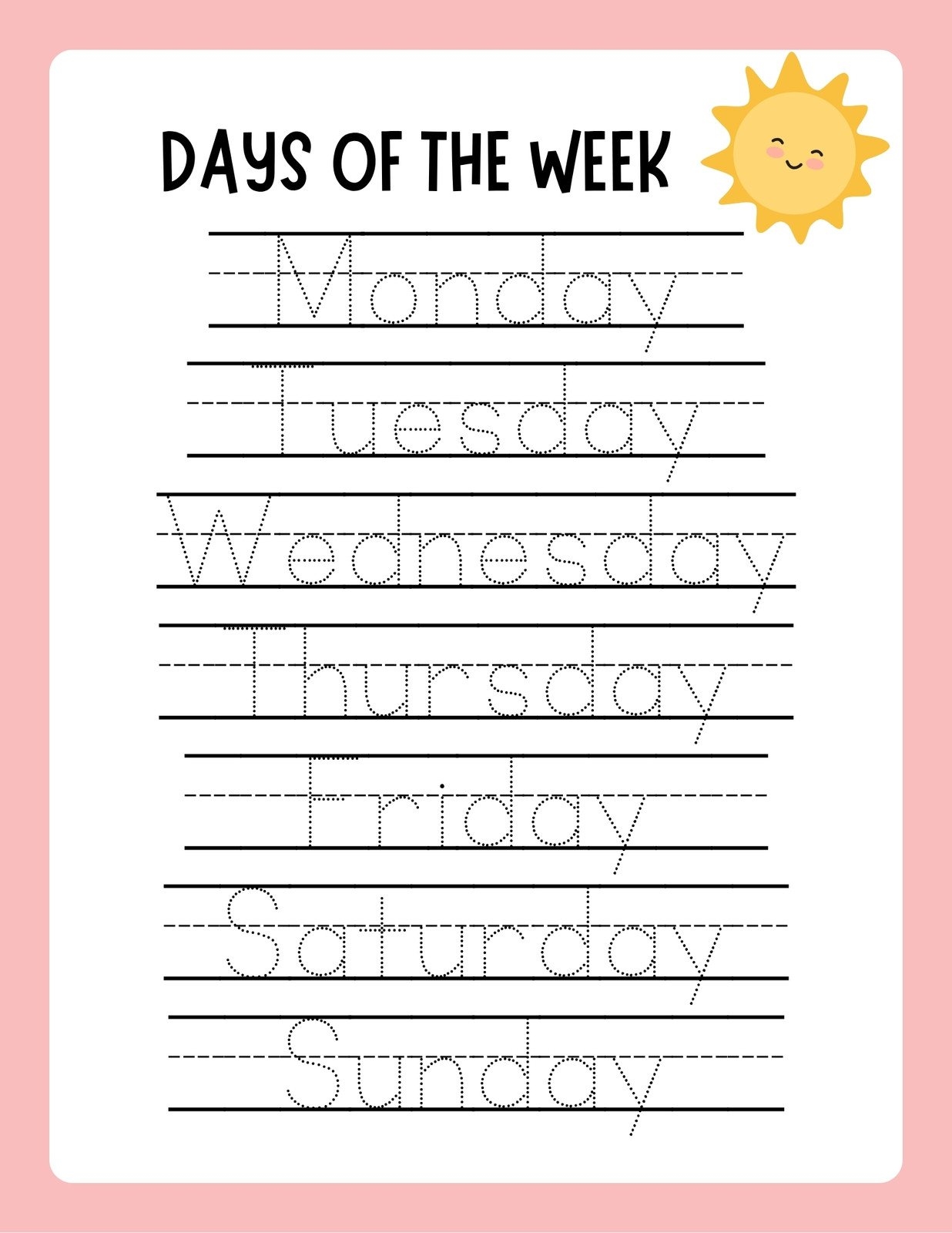 writing worksheets for kindergarten pdf free