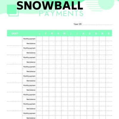 Free Debt Snowball Printable Worksheets Simplistically Living