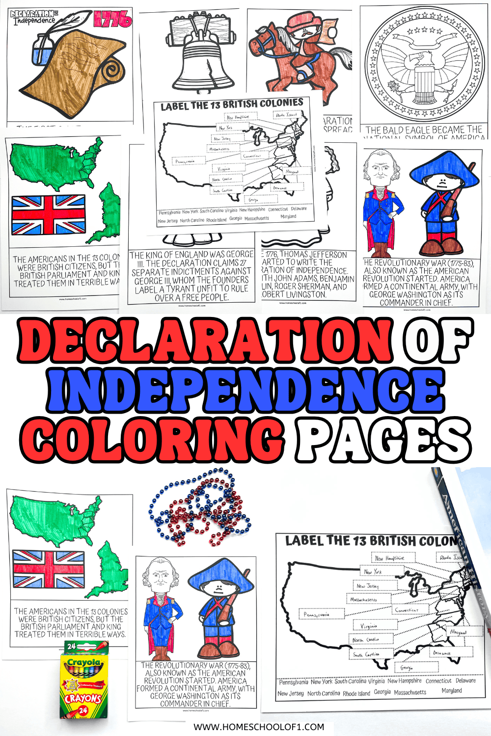 Free Declaration Of Independence Worksheet For Kids