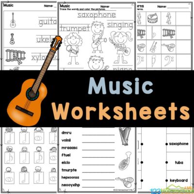 FREE Fun Music Worksheets Musical Instruments Theory More