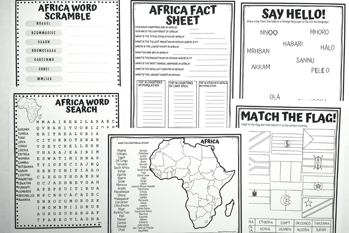 Free Geography Printables For Kids