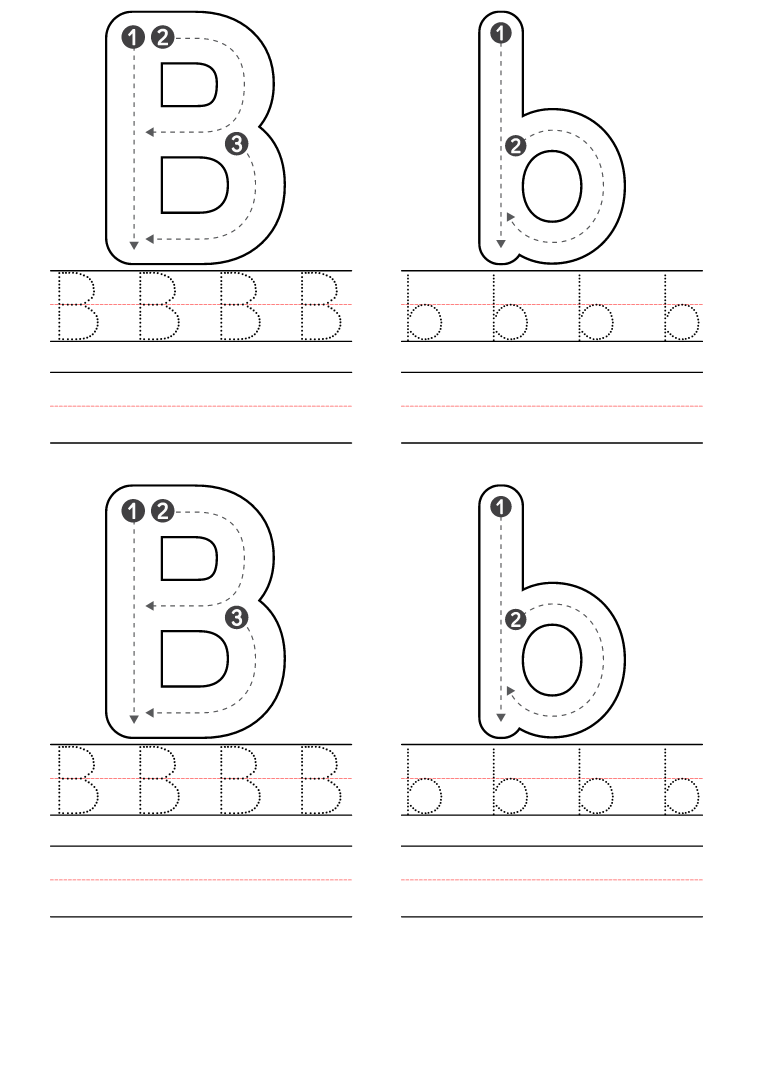 Free Kindergarten Letter B Worksheets Printable PDF