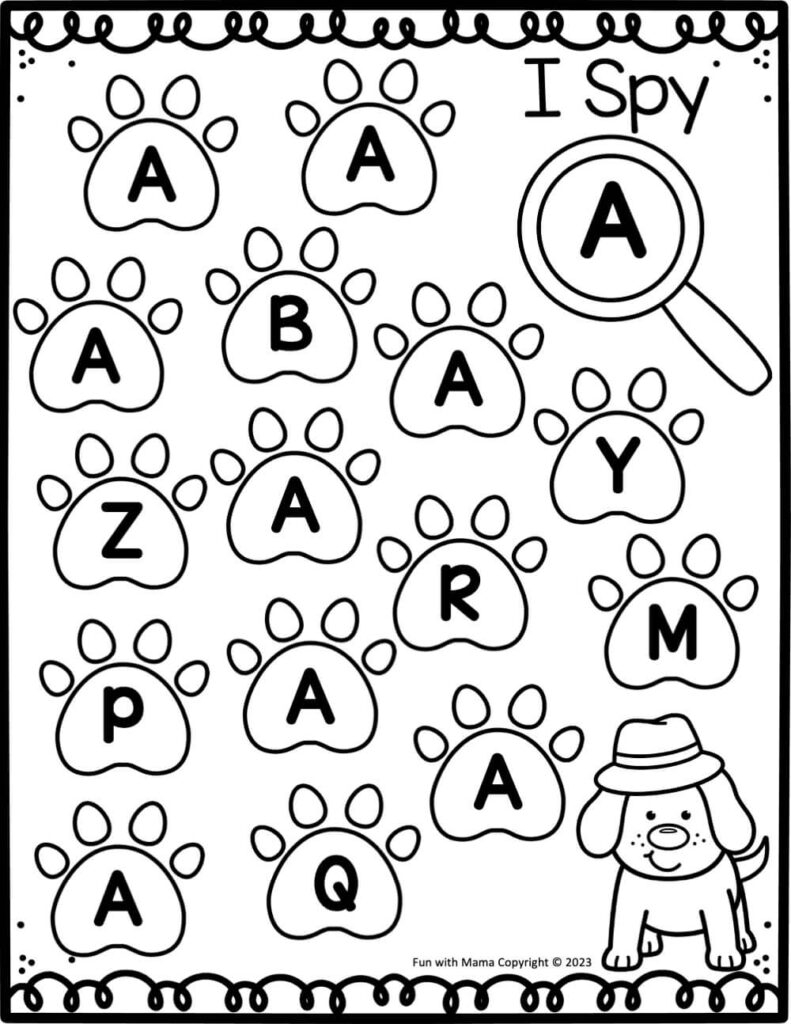 worksheets for the letter a