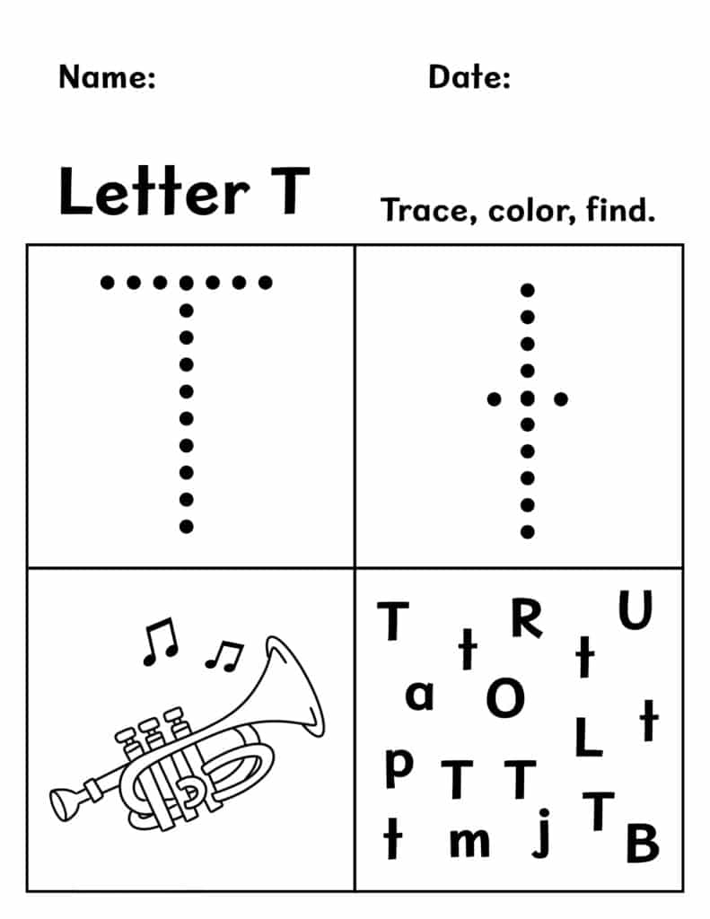 FREE Letter T Worksheets For Preschool The Hollydog Blog FREE Letter T Worksheets For Preschool The Hollydog Blog