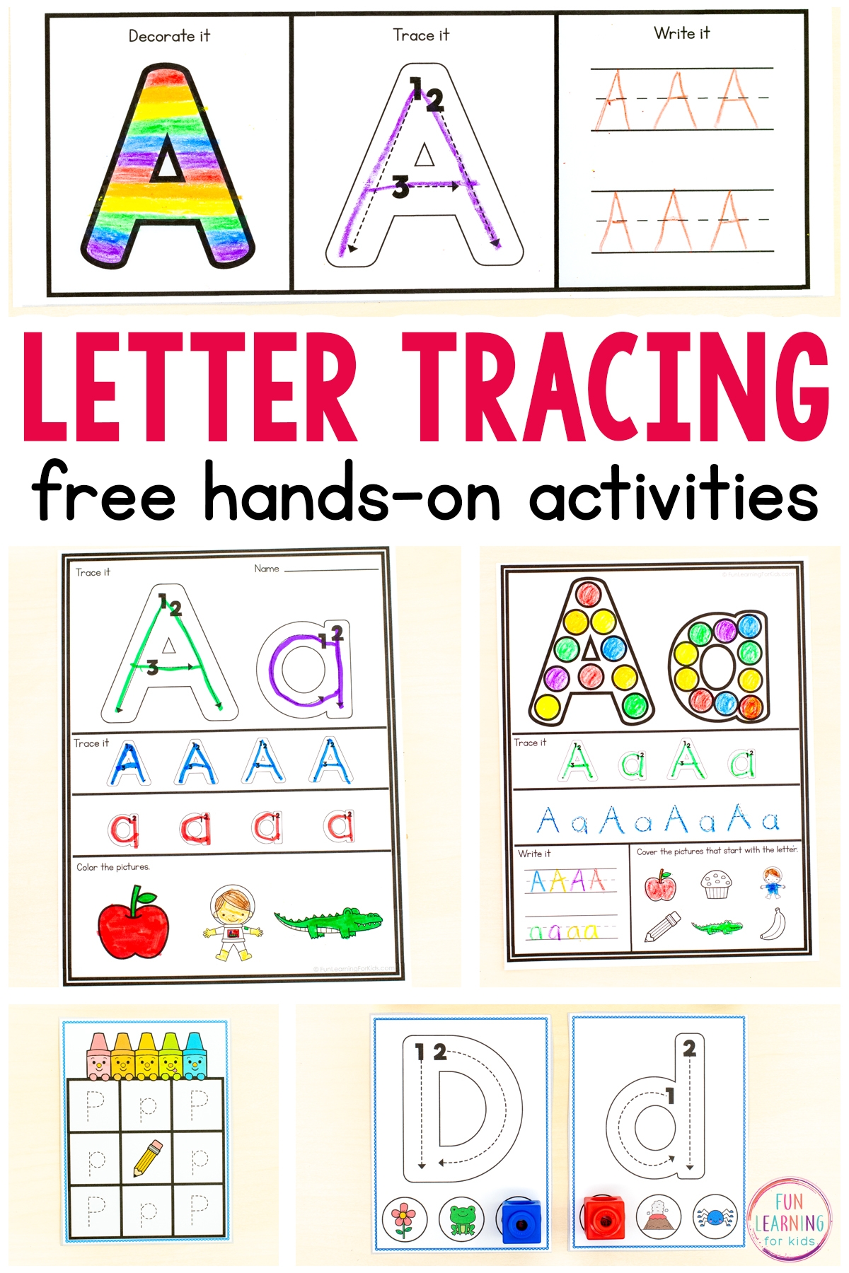 letter tracing printables free