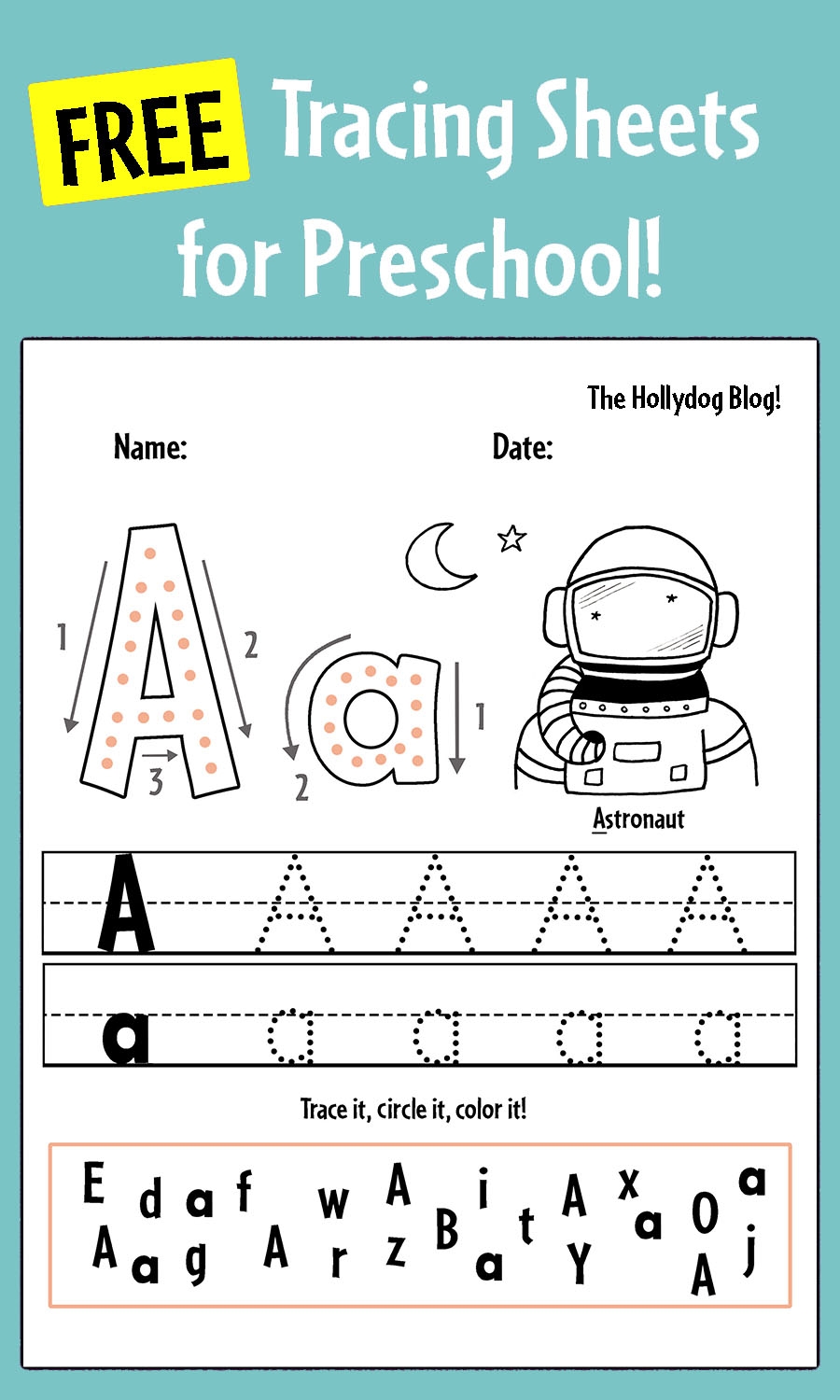 Free Letter Tracing Sheets For Preschool The Hollydog Blog Free Letter Tracing Sheets For Preschool The Hollydog Blog