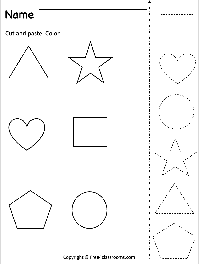 Free Preschool Cut And Paste Worksheet Free Preschool Cut And Paste Worksheet