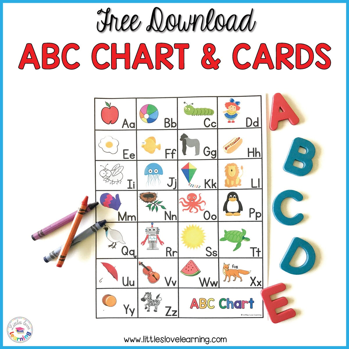 FREE Preschool Kindergarten ABC Flashcards Printable Chart FREE Preschool Kindergarten ABC Flashcards Printable Chart