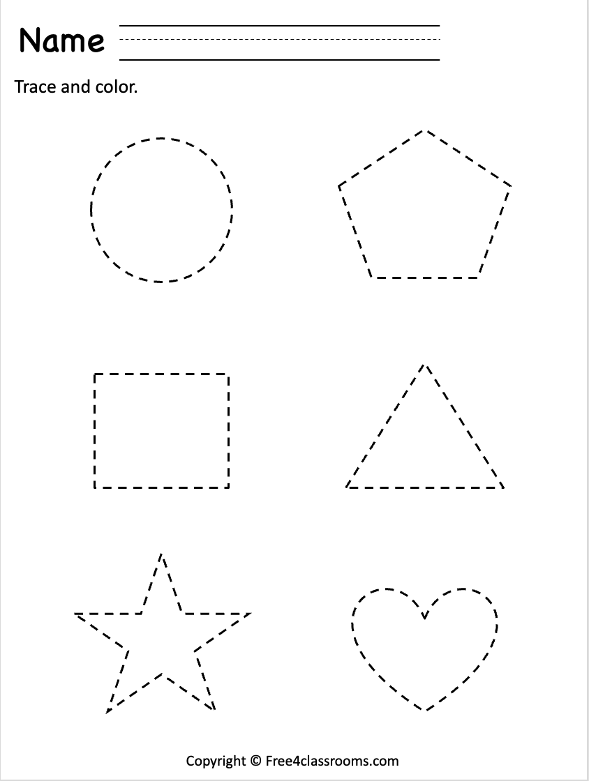 Free Preschool Tracing Shapes Printable Free Preschool Tracing Shapes Printable