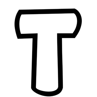 Free Printable Bubble Letter Stencils Bubble Letter T