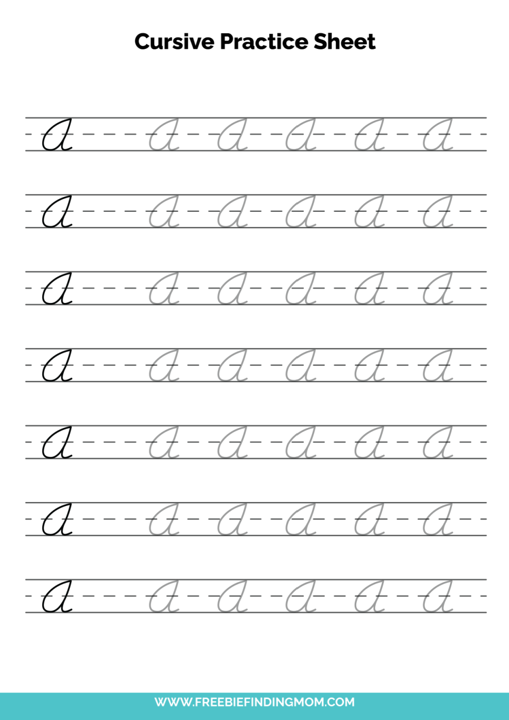 printable cursive writing sheets