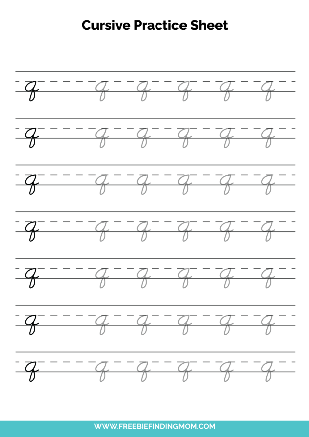printable cursive writing pages