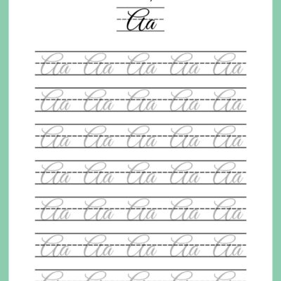Free Printable Cursive Writing Worksheet Templates Canva