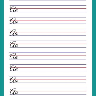 Free Printable Cursive Writing Worksheet Templates Canva