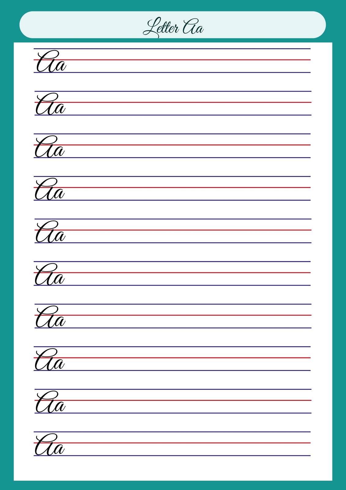 free cursive printouts