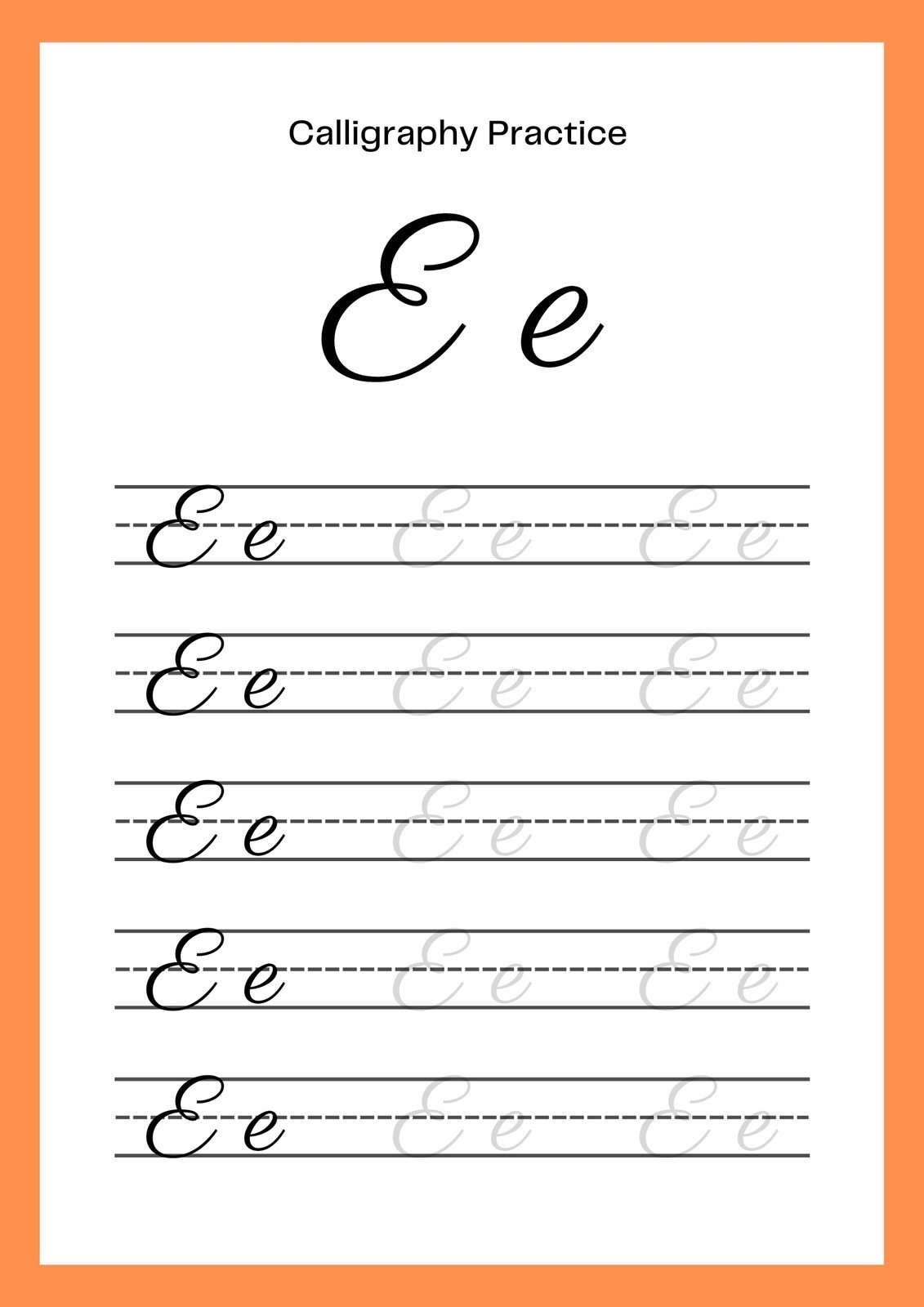 cursive handwriting tracing sheets