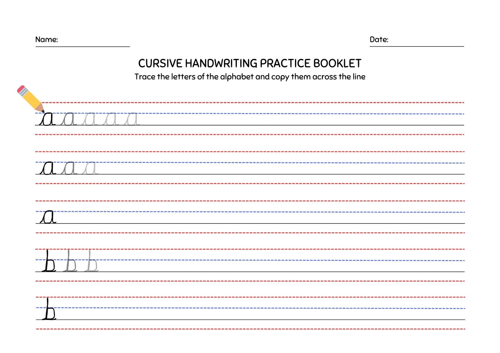 Free Printable Cursive Writing Worksheet Templates Canva Free Printable Cursive Writing Worksheet Templates Canva